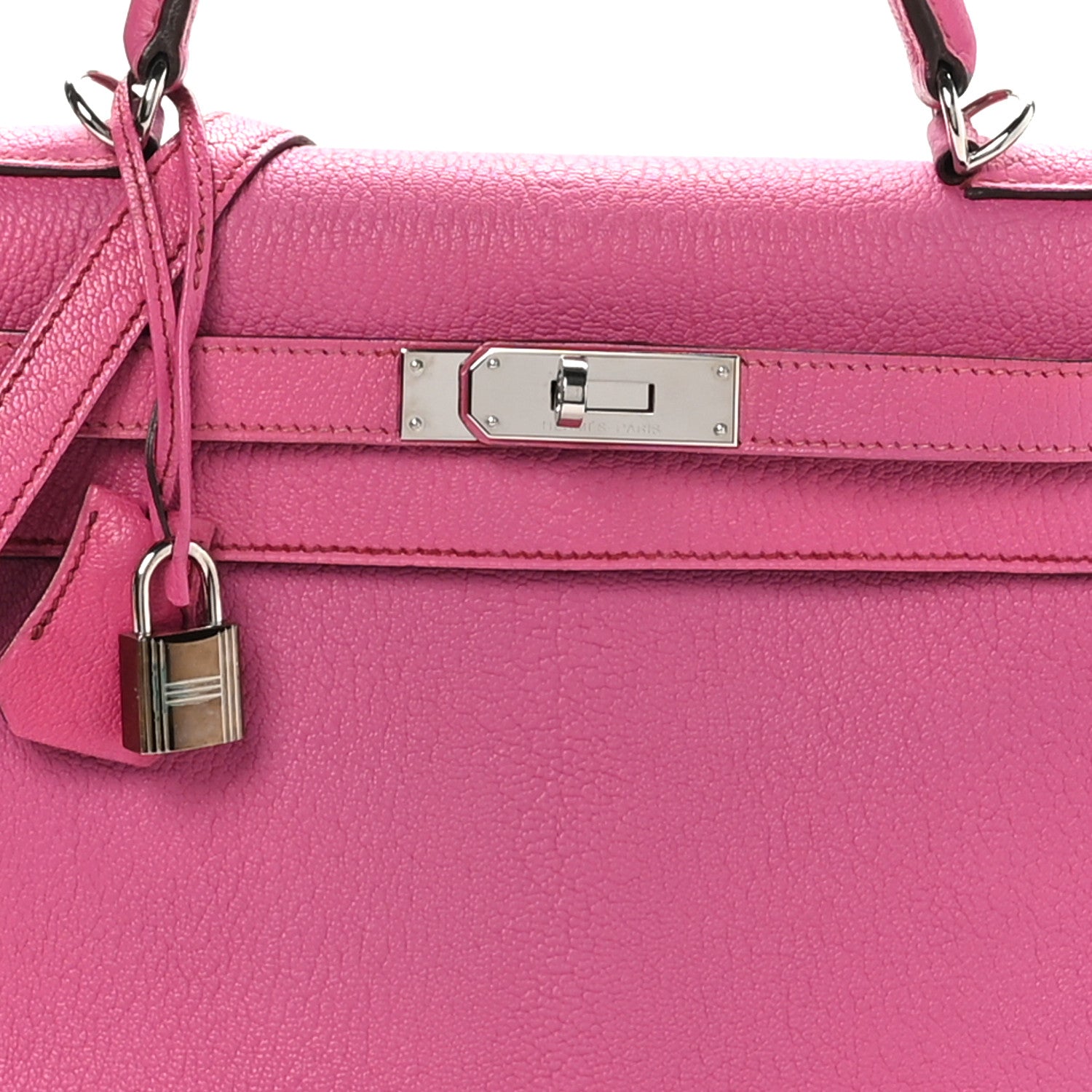 Hermes Chevre de Coromandel Kelly Sellier 28 Fuchsia 8 of 10