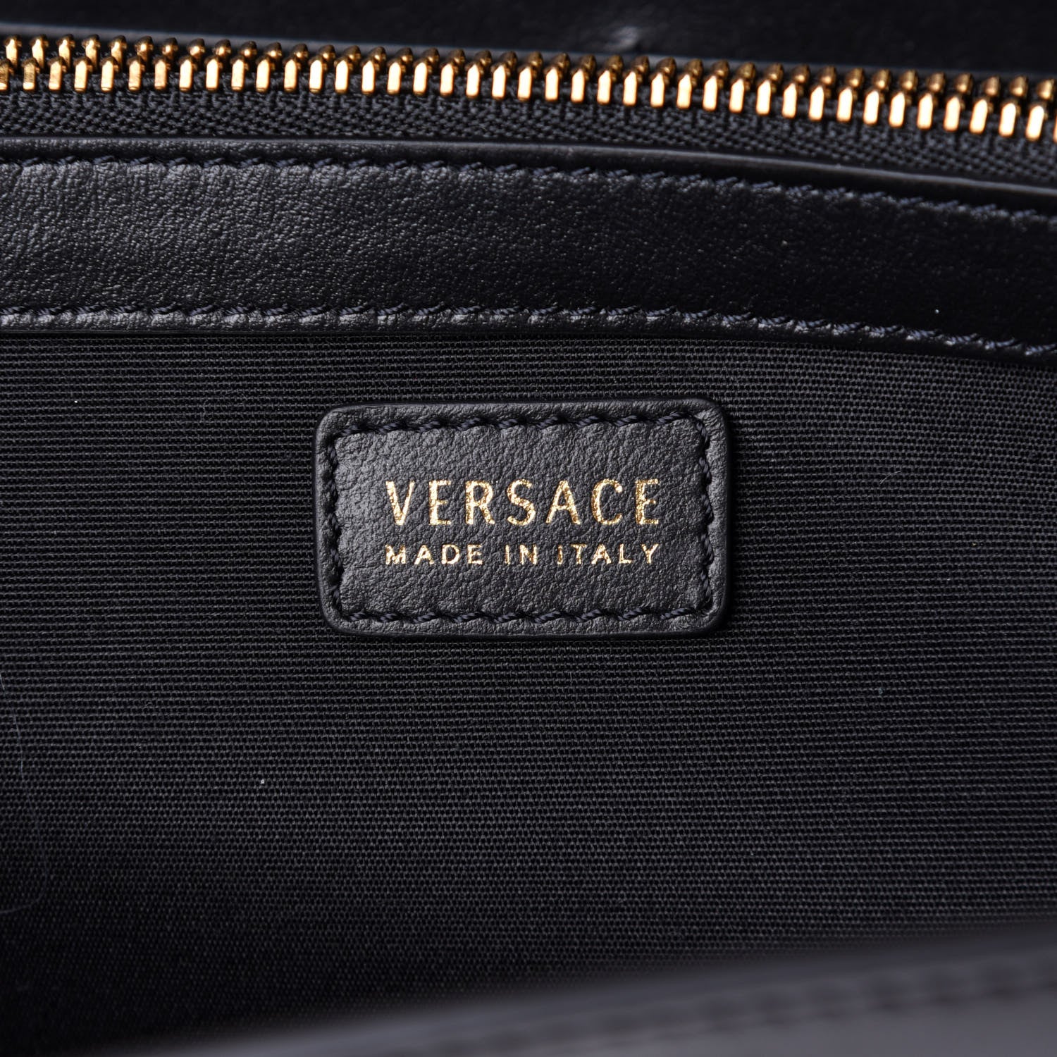 Versace Vitello Crystal Virtus V Wallet Chain Crossbody Black 5 of 9