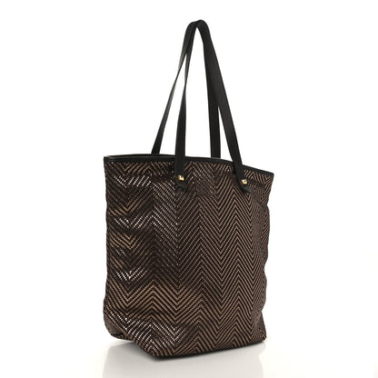 Hermes Chevron Herringbone Canvas Chennai PM Tote 2 of 9