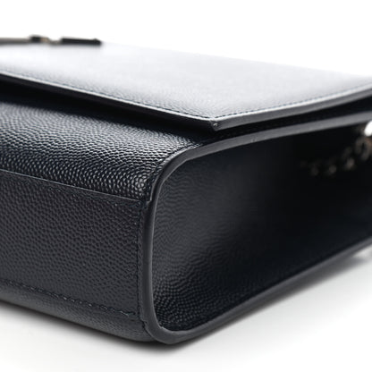 Saint Laurent Grain De Poudre Medium Classic Monogram Kate Satchel Black 8 of 8