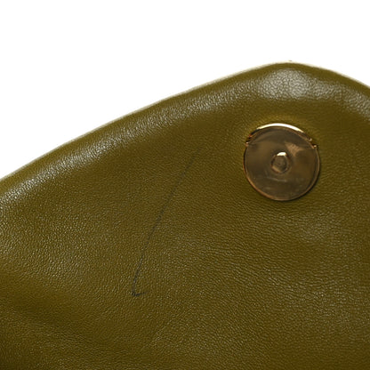 Saint Laurent Lambskin Monogram Loulou Puffer Pouch Clutch Olive 10 of 12