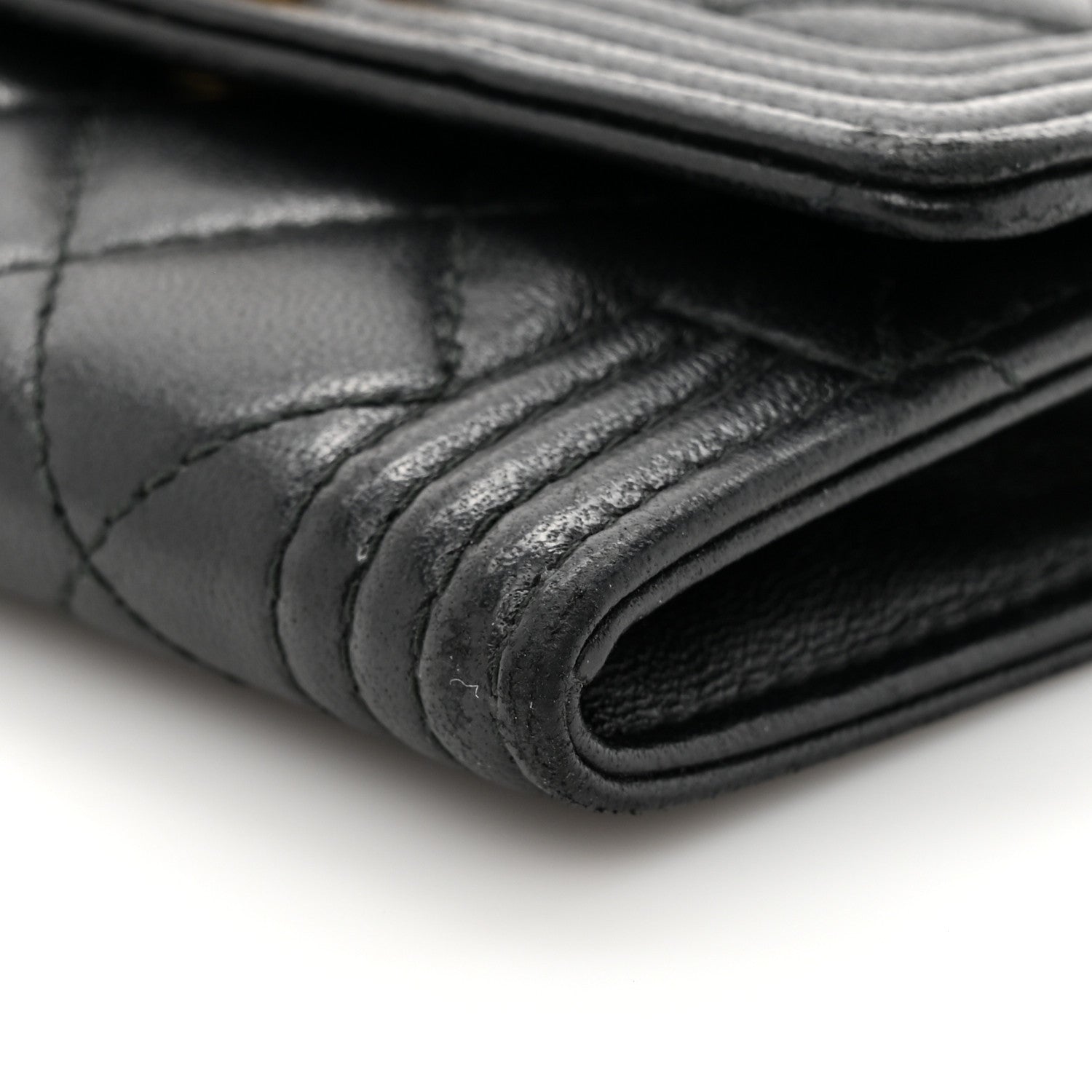 Chanel Lambskin Quilted Boy Flap Card Holder Black 8 of 12