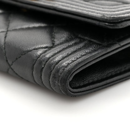 Chanel Lambskin Quilted Boy Flap Card Holder Black 8 of 12