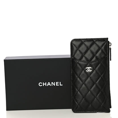 Chanel Caviar Quilted Classic Flat Wallet Pouch Black 13 of 13