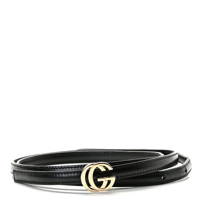 Gucci Calfskin Double G 12mm Belt 80 32 Black 1 of 3