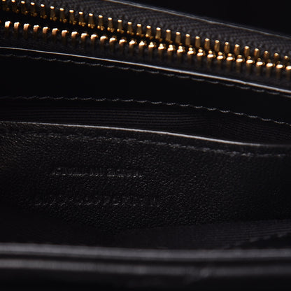 Saint Laurent Calfskin Y Quilted Monogram Small Loulou Chain Satchel Black 8 of 11