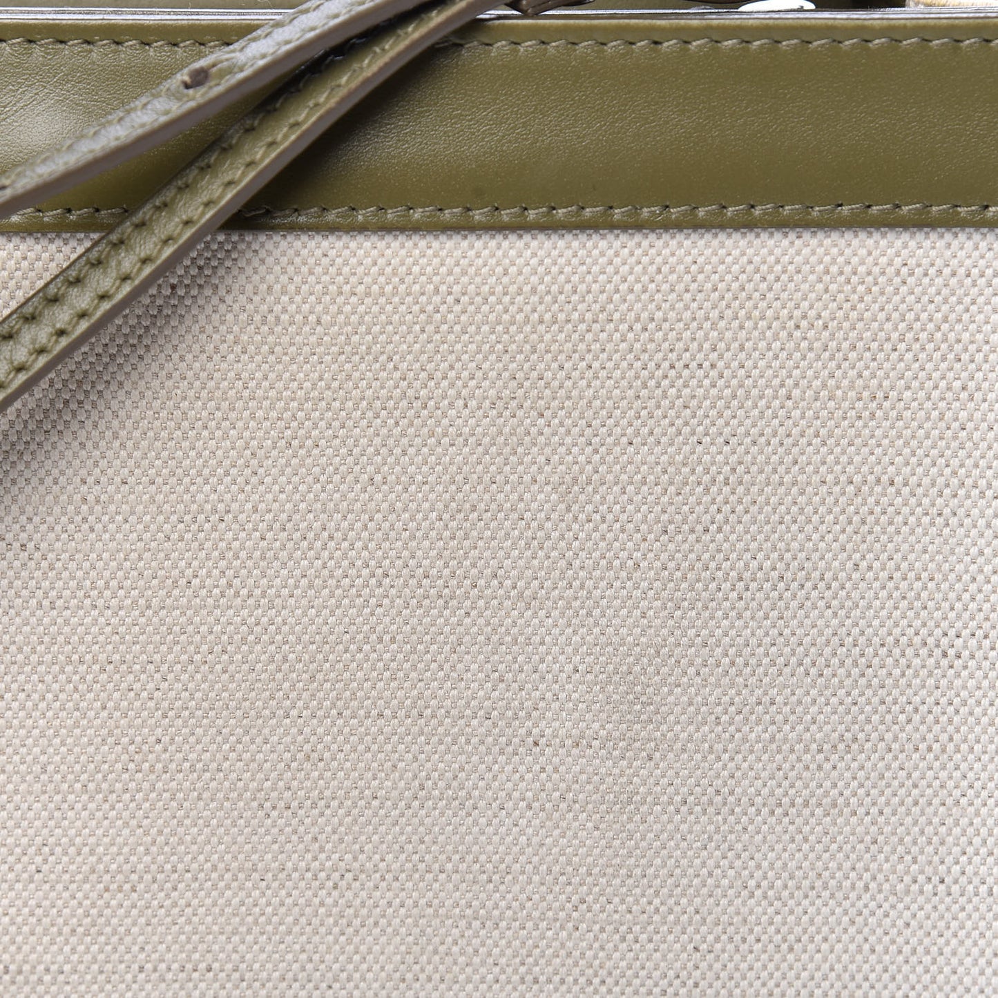 Cotton Canvas Pochette Crossbody Bag Vert Militaire
