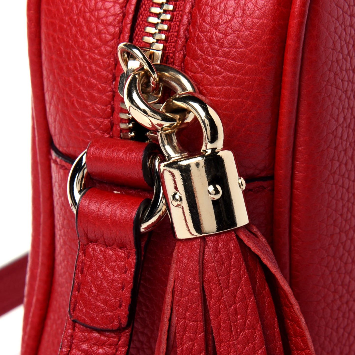 Pebbled Calfskin Small Soho Disco Bag Tabasco Red