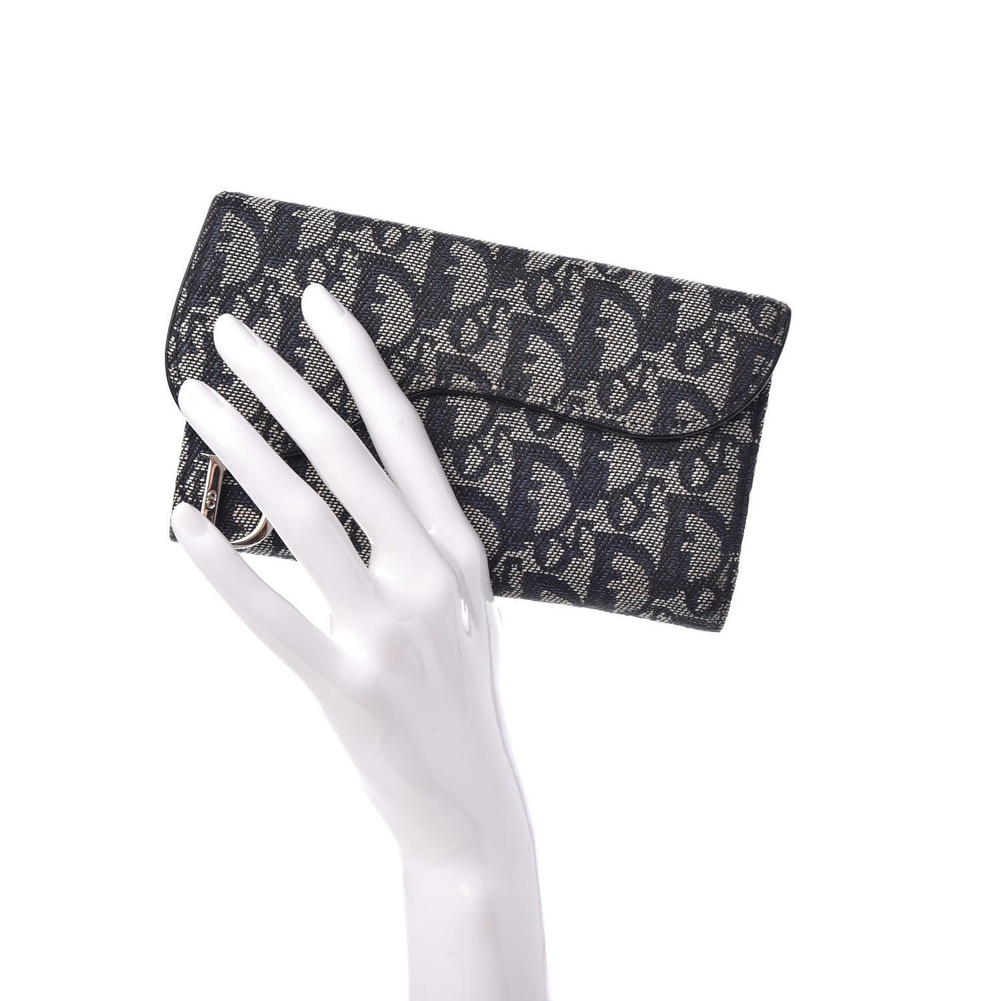 Monogram Saddle Wallet Navy