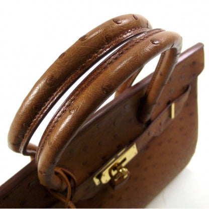 Hermes Ostrich Birkin 30 Gold 4 of 10