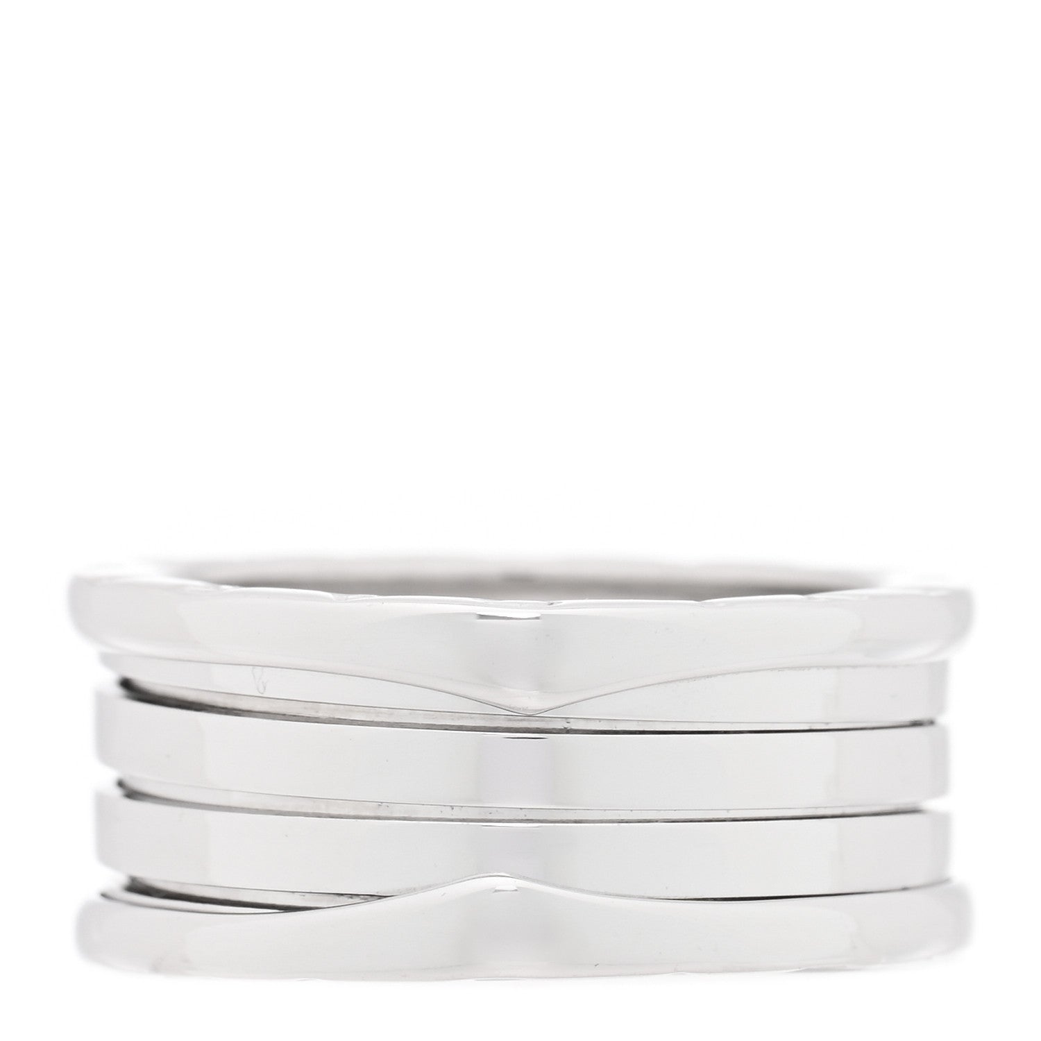 Bulgari 18K White Gold B.Zero1 Three-Band Ring 61 9.5 1 of 4