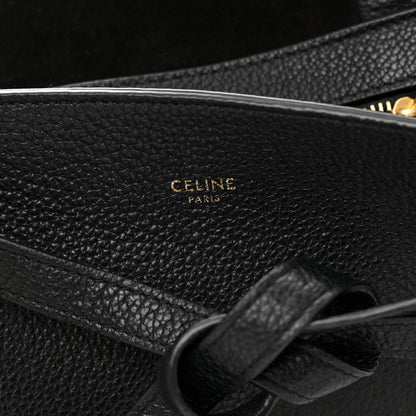 Celine Soft Grained Calfskin Medium Belt Cabas Phantom Black 6 of 11