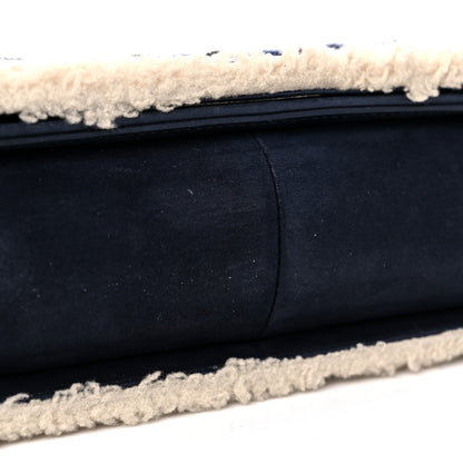 Chanel Shearling Iridescent Calfskin Medium Boy Flap Navy 11 of 11