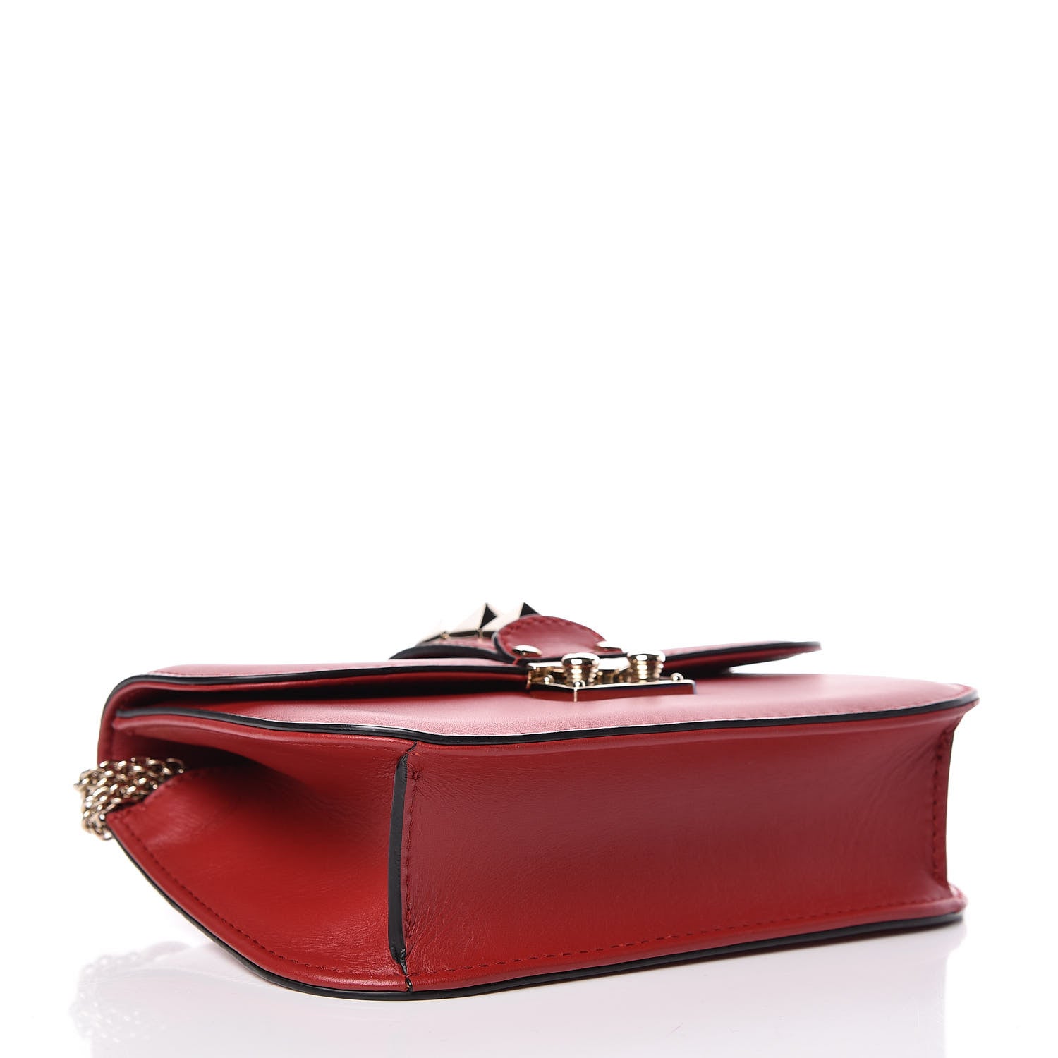 Valentino Garavani Vitello Small Glam Lock Rockstud Flap Red 4 of 11