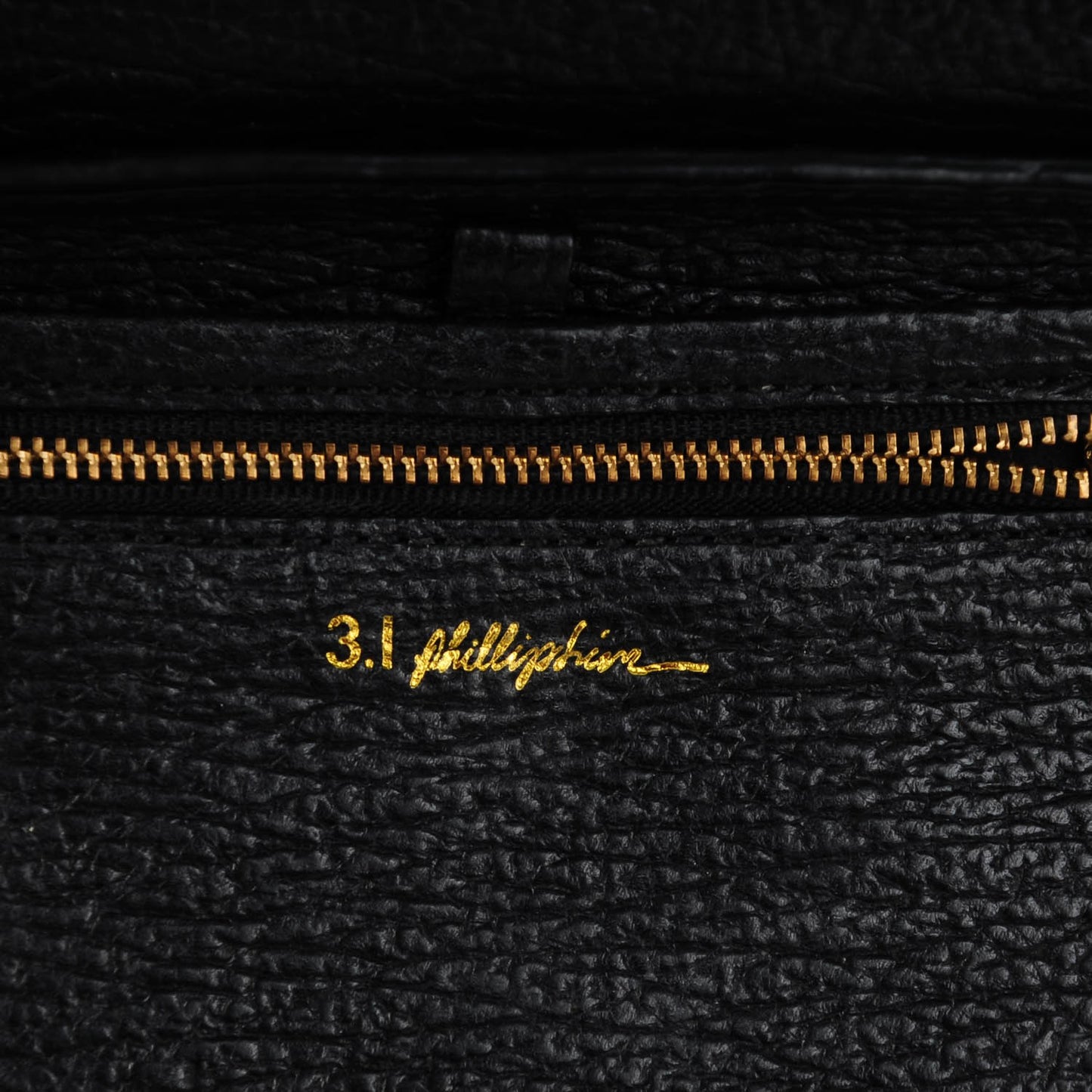 3.1 Textured Calfskin Mini Pashli Satchel Black