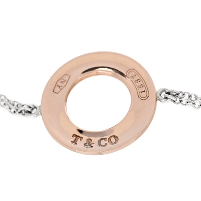 Tiffany Sterling Silver Rubedo 1837 Circle Chain Bracelet 3 of 6