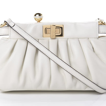 Fendi Shiny Nappa Small Peekaboo Click Bag White 9 of 11