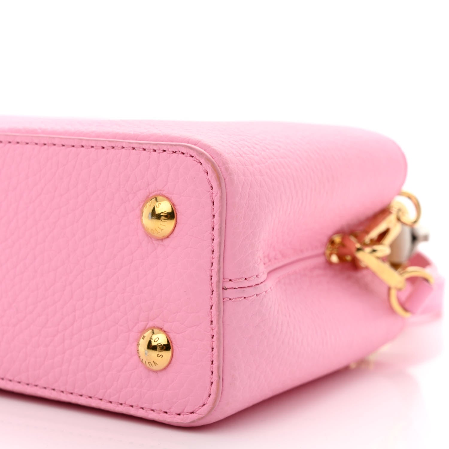 Louis Vuitton Taurillon Flower Chain Capucines Mini Candy Pink 10 of 11