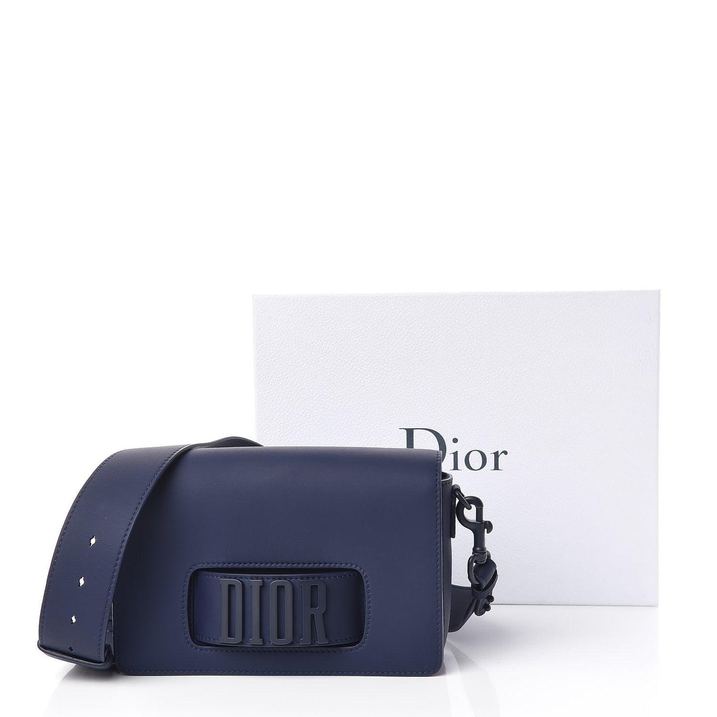 Ultra Matte Calfskin Dio(r)evolution Flap Bag Navy