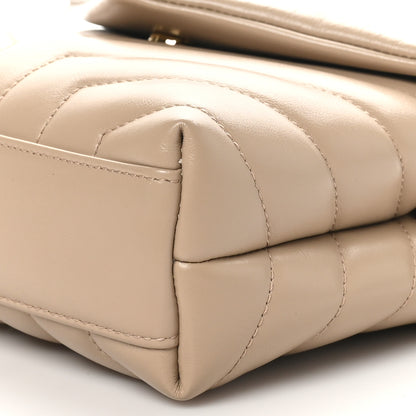 Saint Laurent Calfskin Y Quilted Monogram Toy Loulou Crossbody Bag Dark Beige 10 of 10