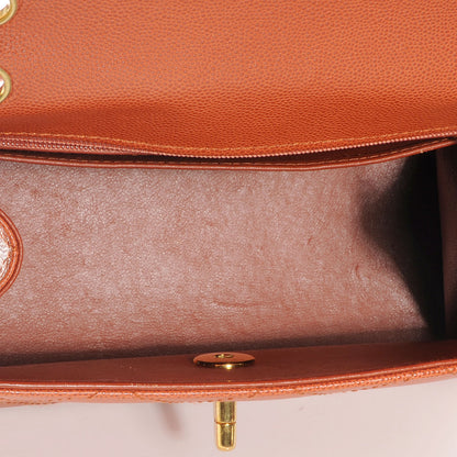 Chanel Caviar Shoulder Bag Orange 5 of 7
