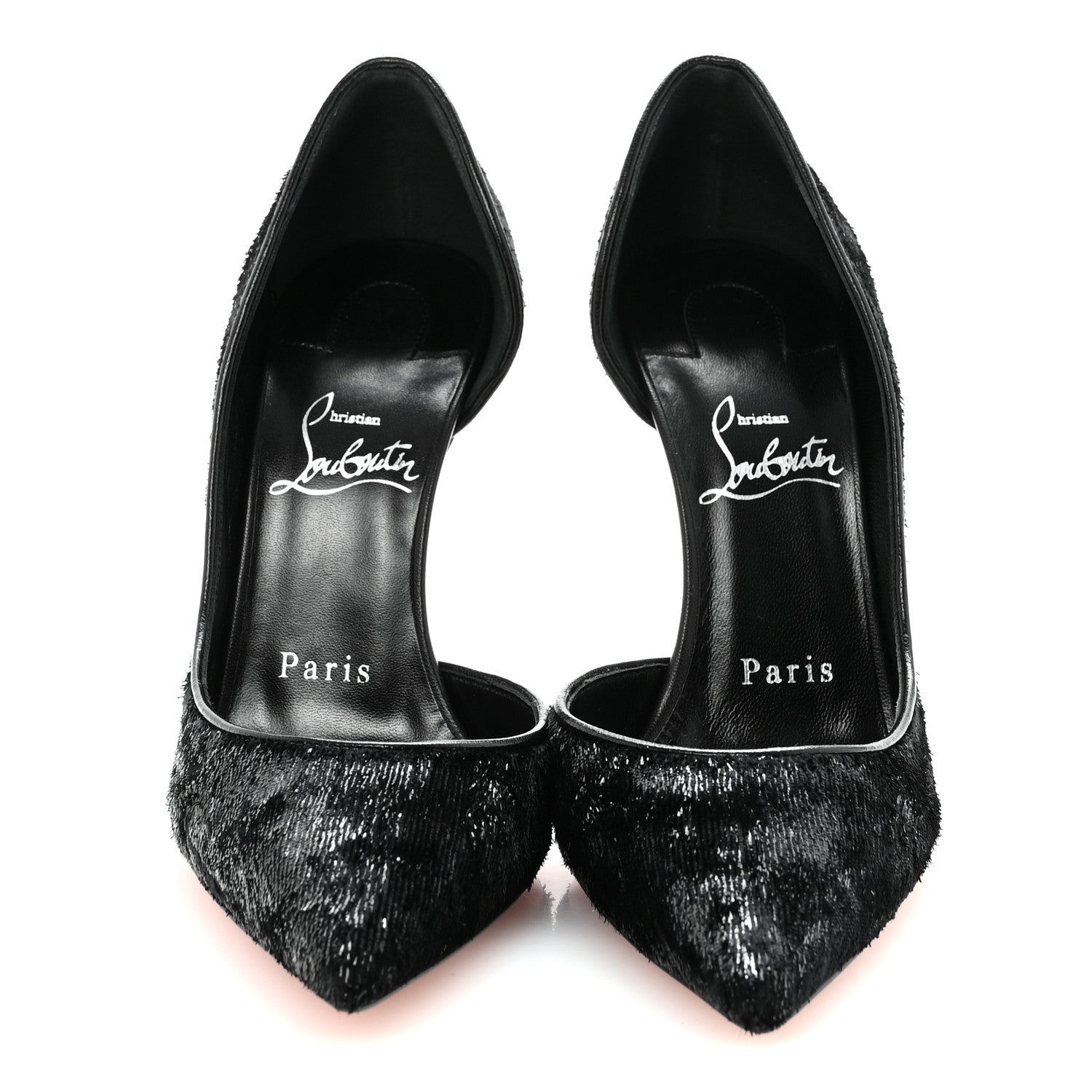 Christian Louboutin Velvet Papillon Iriza 100 Pumps 36 Black 3 of 9