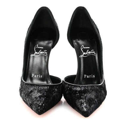Christian Louboutin Velvet Papillon Iriza 100 Pumps 36 Black 3 of 9