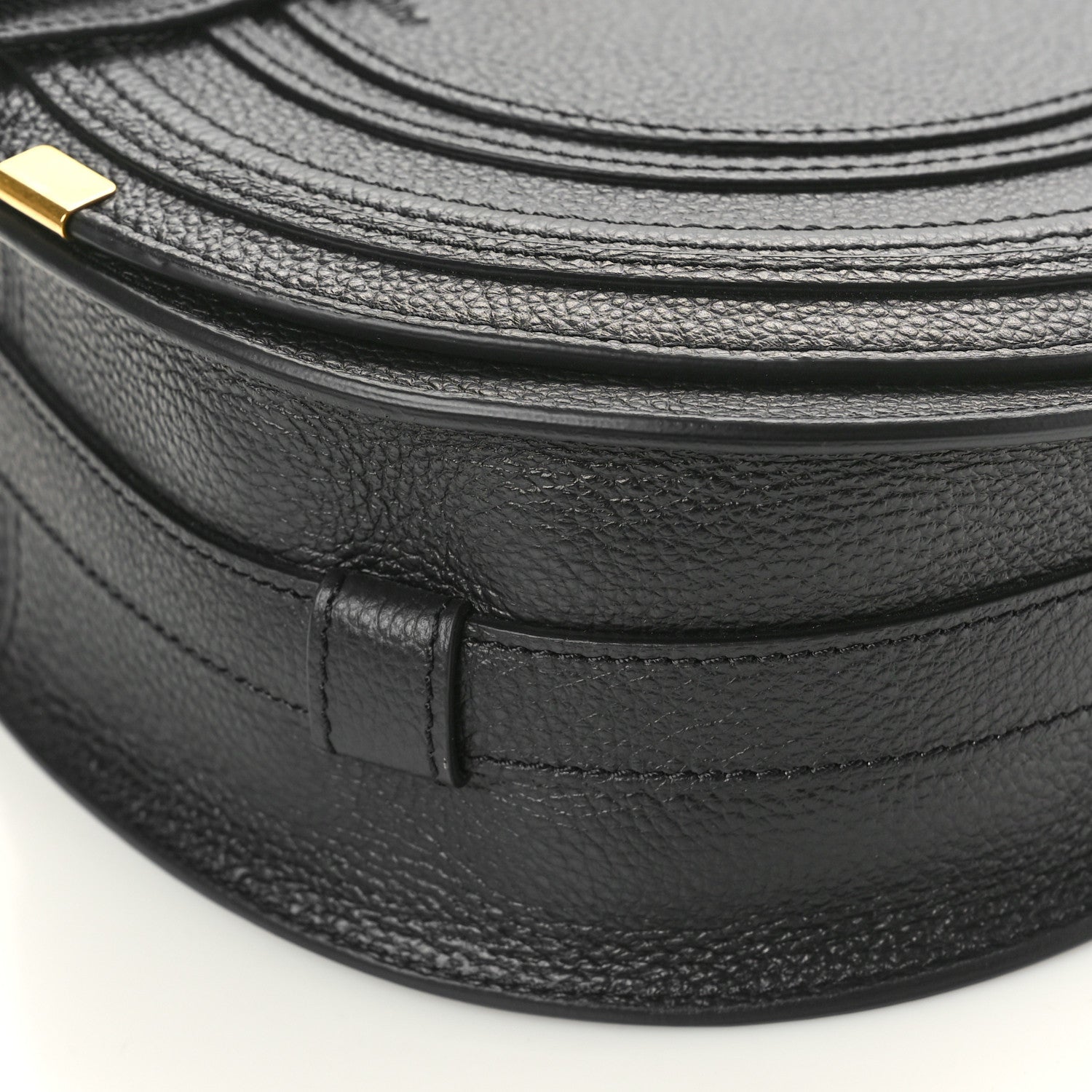 Chloe Grained Calfskin Medium Marcie Round Crossbody Bag Black 11 of 12