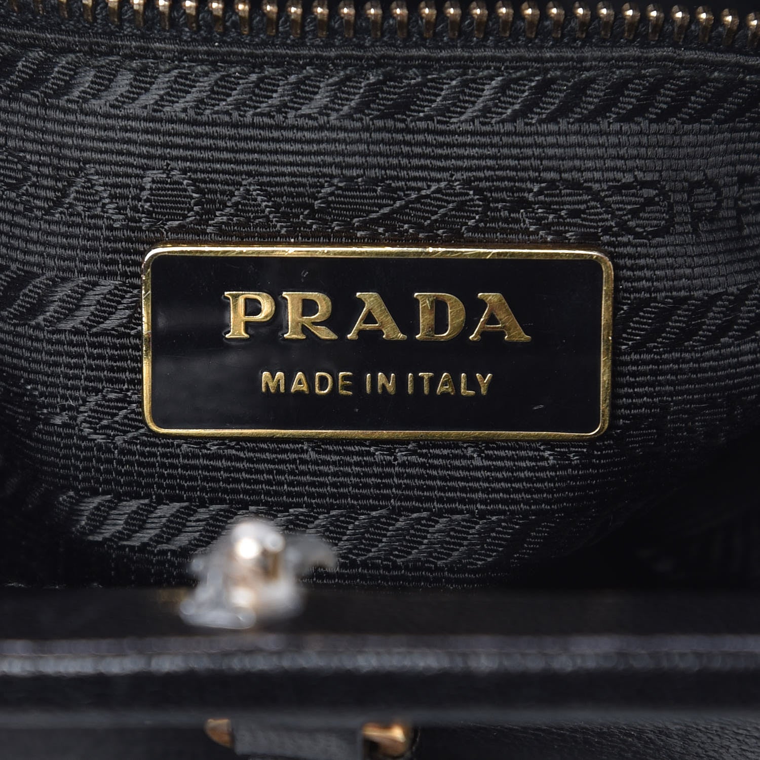 Prada Goatskin Top Lock Bag Nero Black 7 of 11