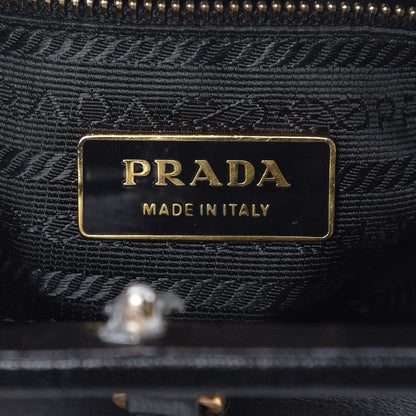 Prada Goatskin Top Lock Bag Nero Black 7 of 11