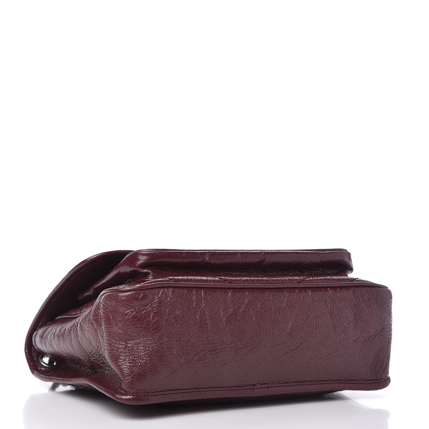Saint Laurent Crinkled Calfskin Matelasse Monogram Medium Niki Chain Satchel Burgundy 4 of 10