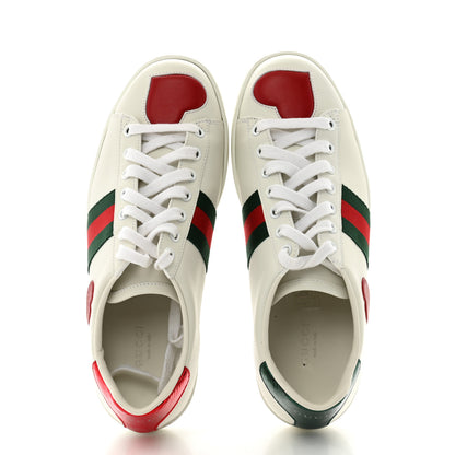 Gucci Calfskin Web Heart Embroidered Womens Ace Sneakers 38 White 2 of 12