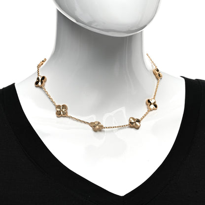 Van Cleef & Arpels 18K Yellow Gold 10 Motifs Guilloche Vintage Alhambra Necklace 2 of 4