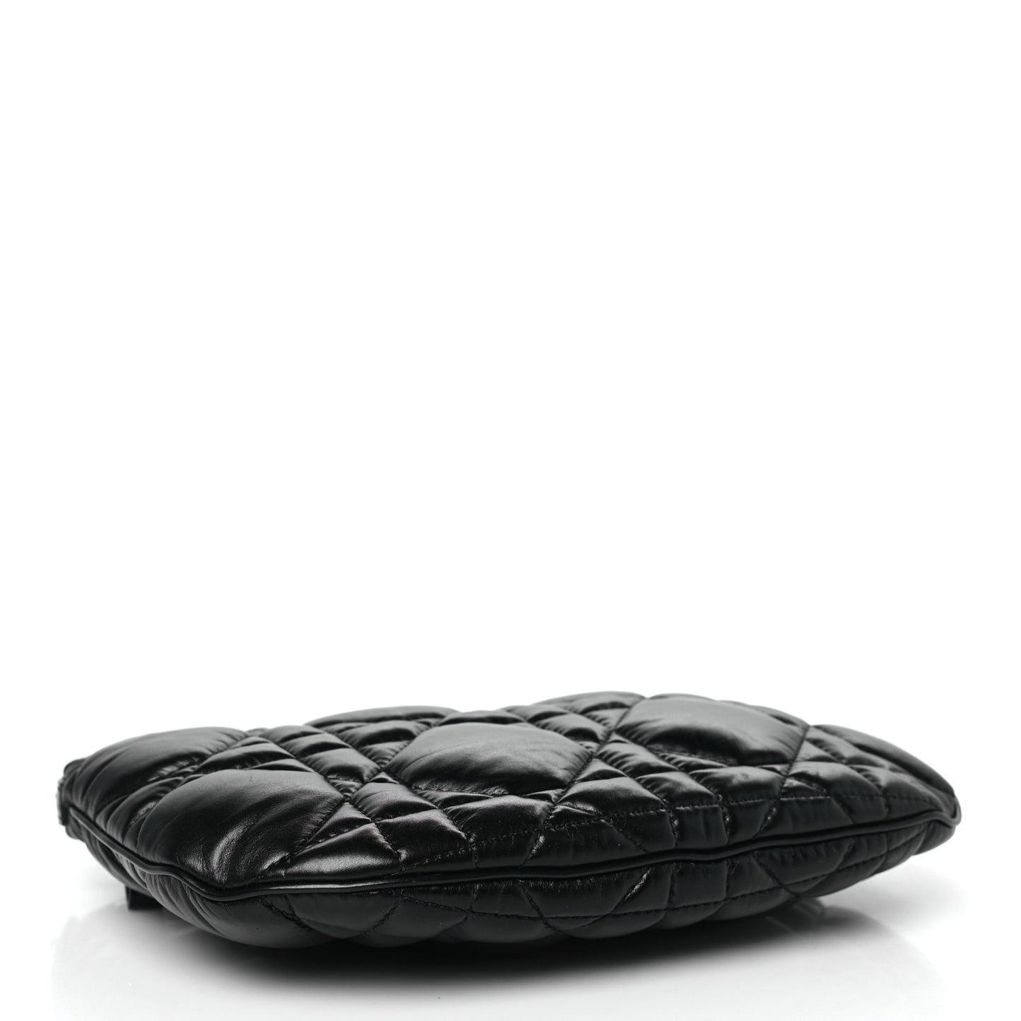 Calfskin Macrocannage Mini Dior Caro Tulip Bag Black