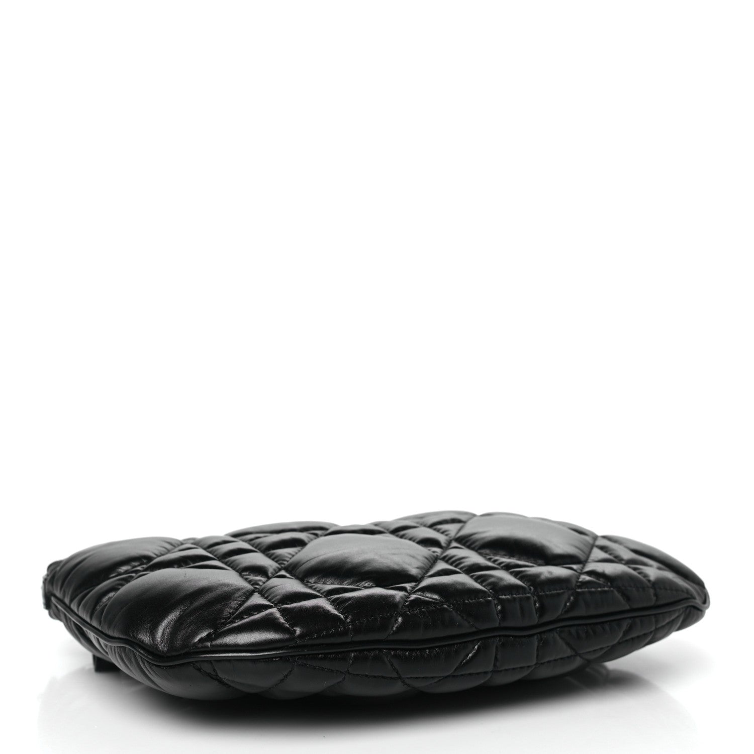 Christian Dior Calfskin Macrocannage Mini Dior Caro Tulip Bag Black 4 of 9