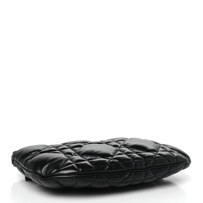 Christian Dior Calfskin Macrocannage Mini Dior Caro Tulip Bag Black 4 of 9