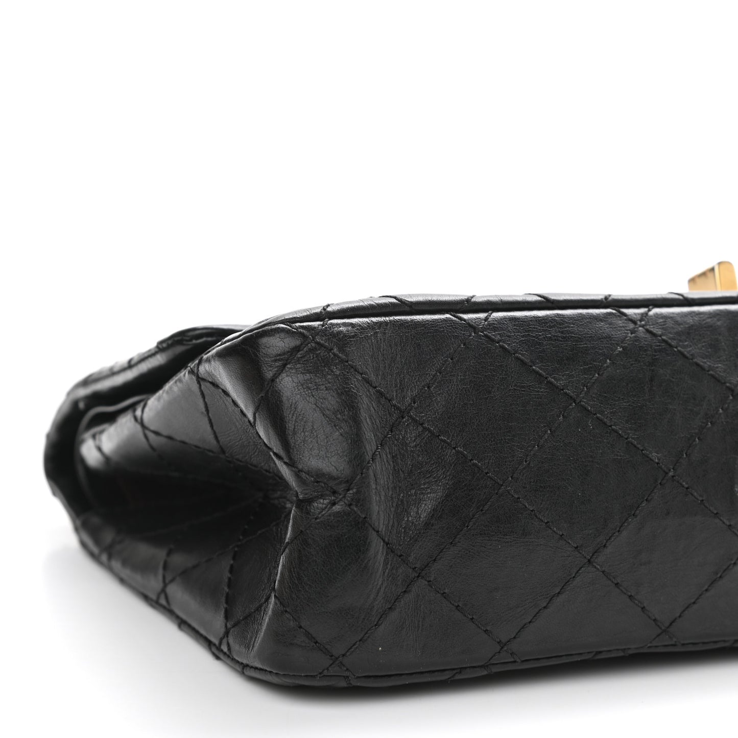 Aged Calfskin Quilted 2.55 Reissue 225 Flap Black