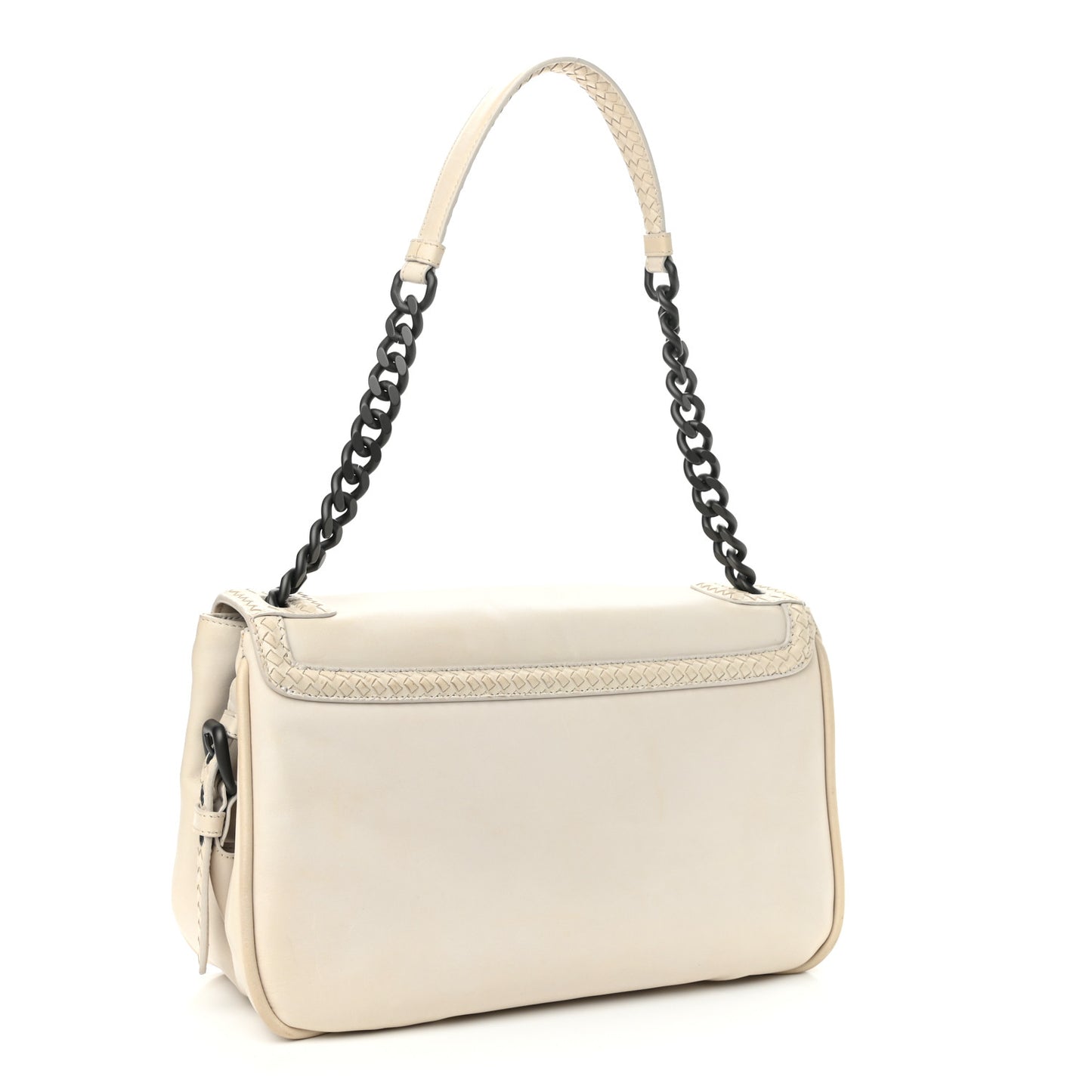 Intrecciato Rialto Shoulder Bag White