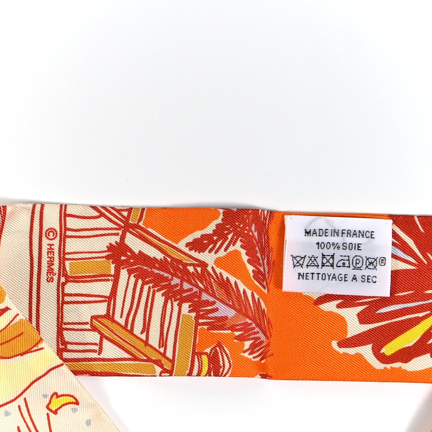 Silk Rayures D'ete Twilly Orange Corail Bleu