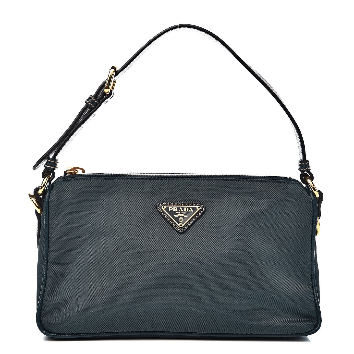 Tessuto Nylon Saffiano Pochette Denim