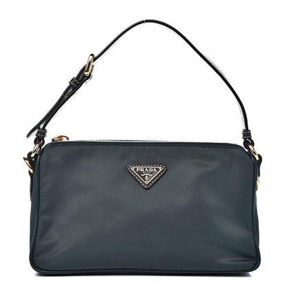 Prada Tessuto Nylon Saffiano Pochette Denim 1 of 10