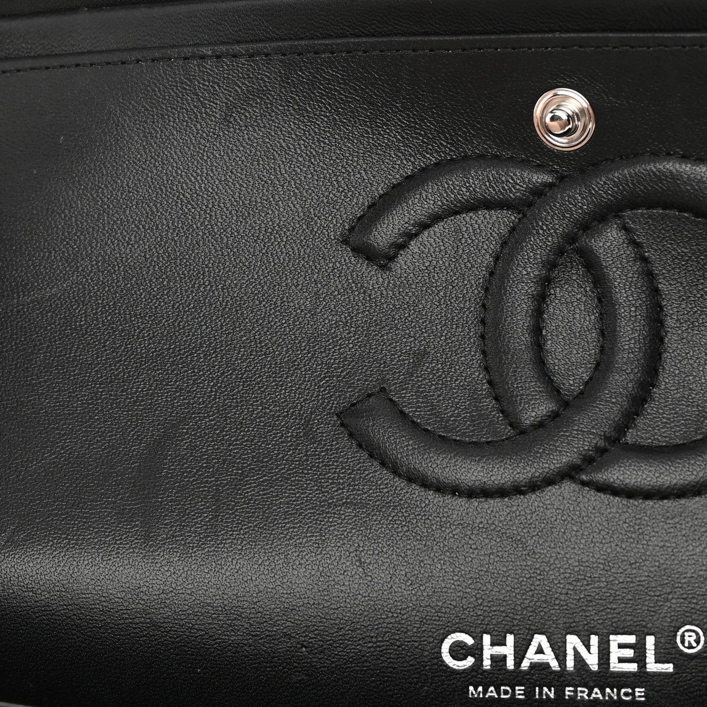 Lambskin Quilted Medium Double Flap So Black