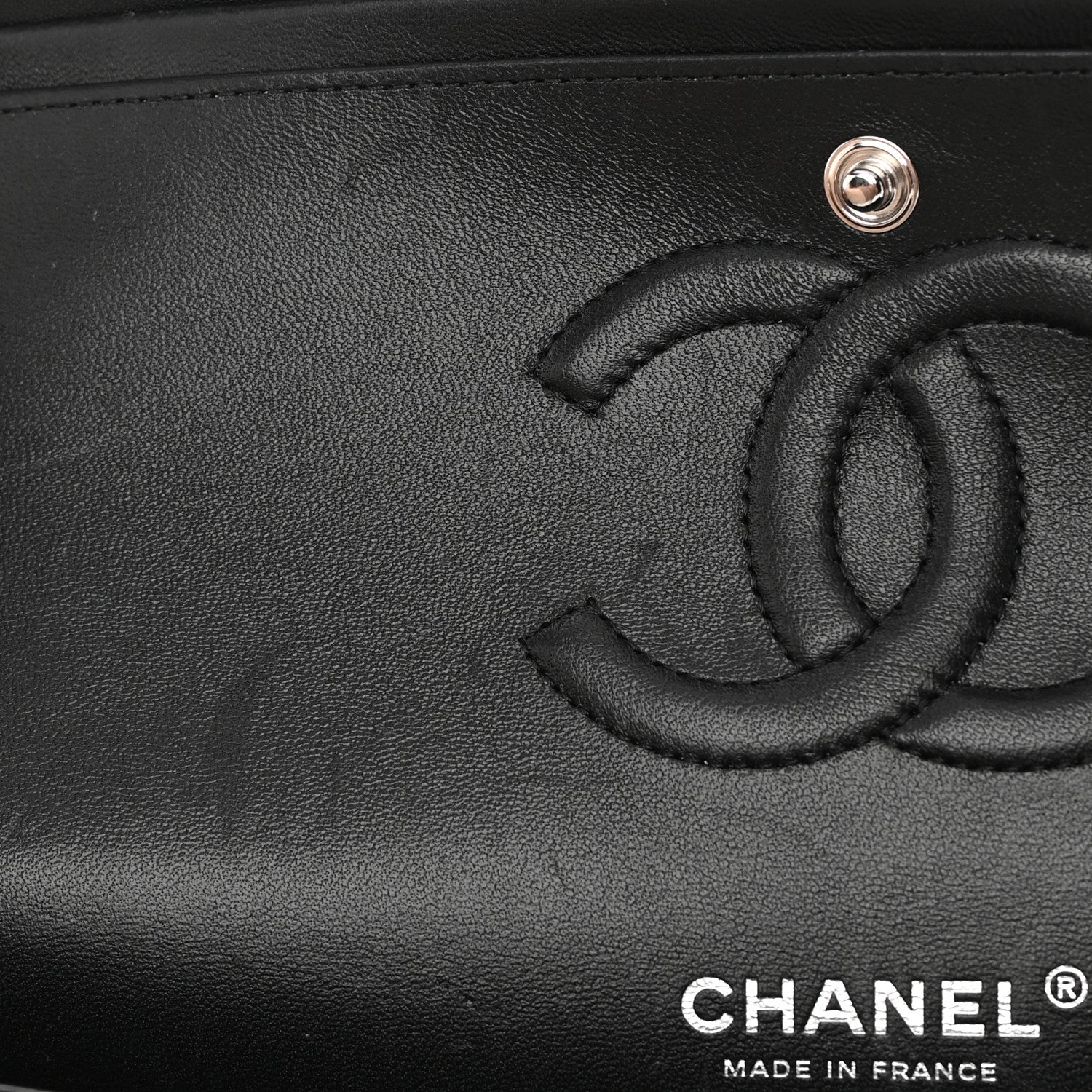 Chanel Lambskin Quilted Medium Double Flap So Black 11 of 18