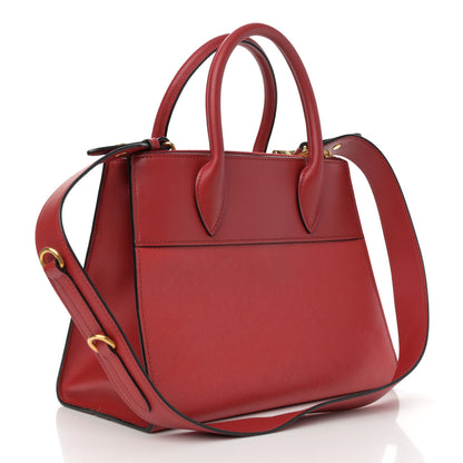 Prada Saffiano City Calfskin Small Paradigme Bag Red 3 of 17
