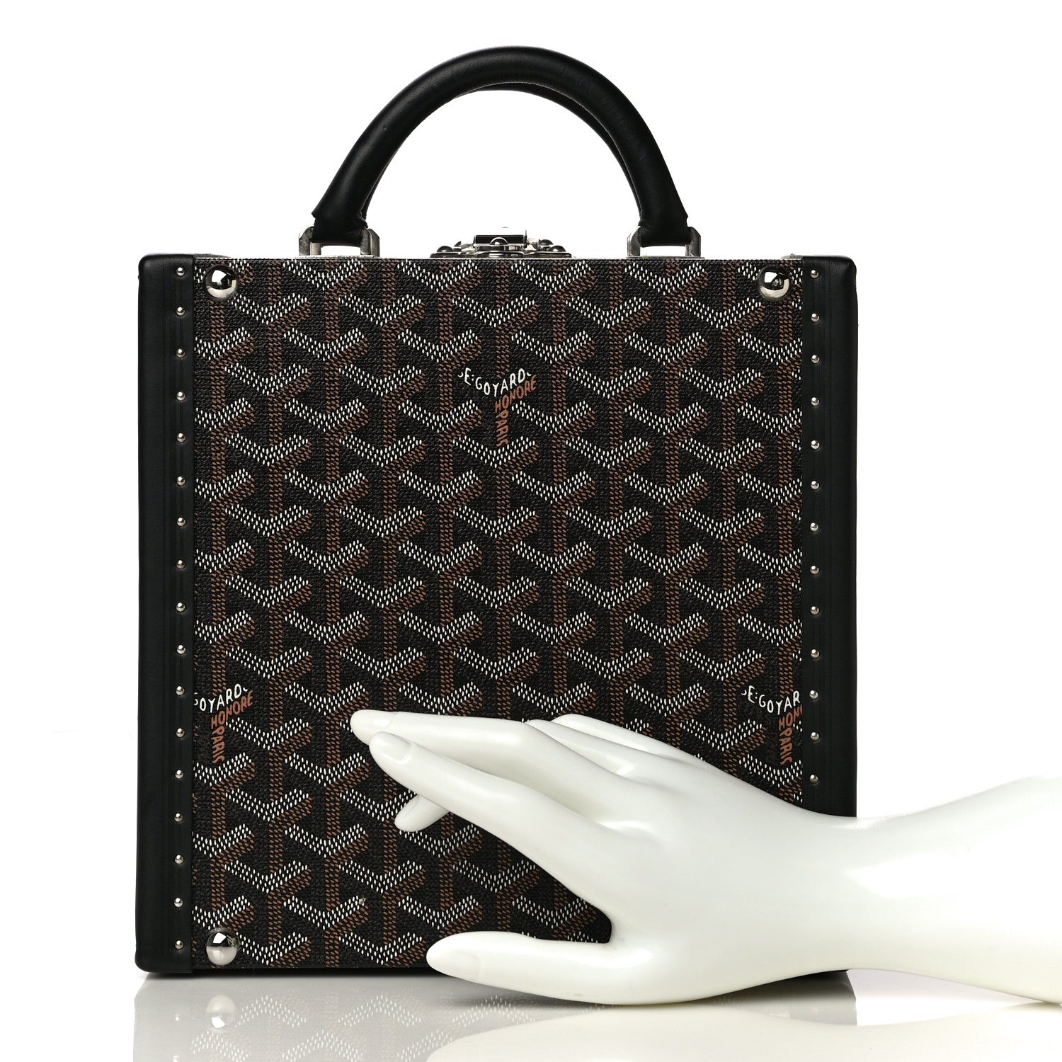 Goyard Goyardine Travelling Pet Bowl Carrier Black 2 of 16