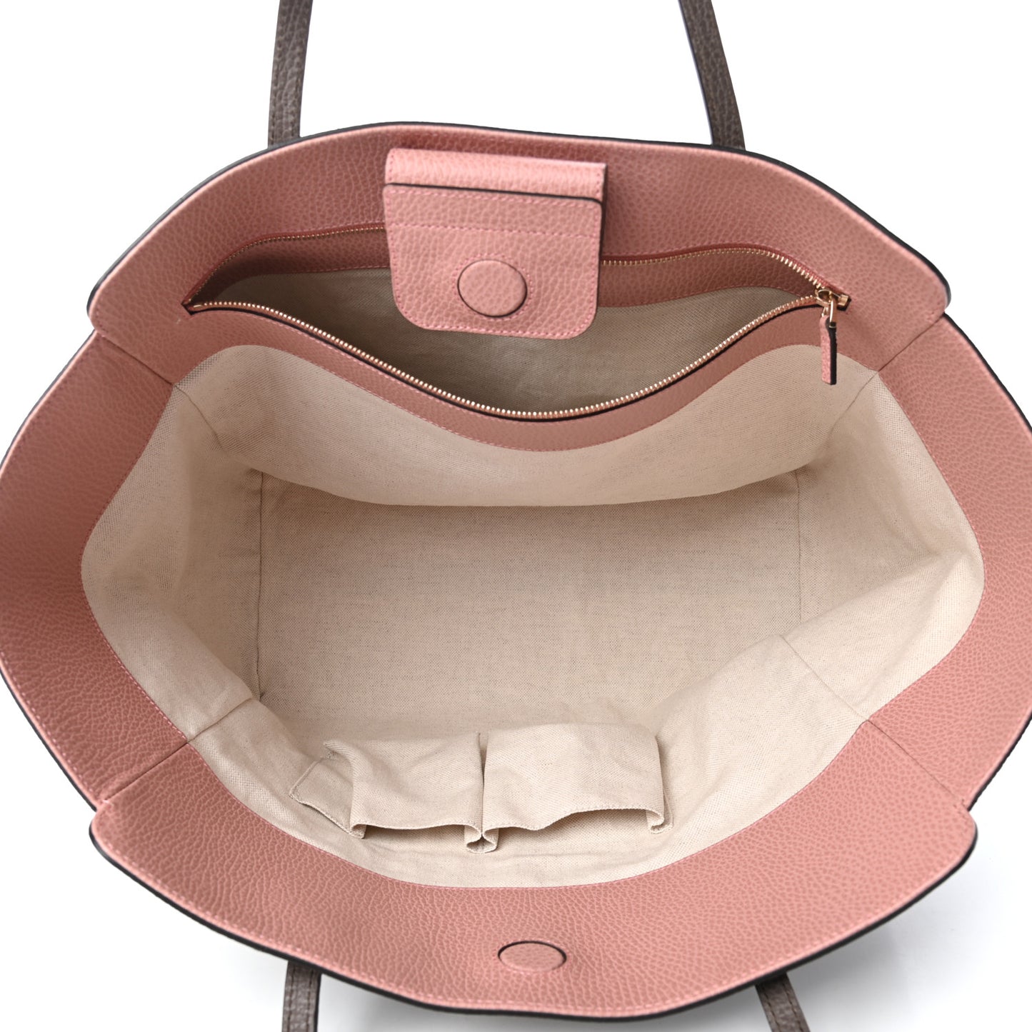Dollar Calfskin Medium Swing Tote Grey Field Soft Pink