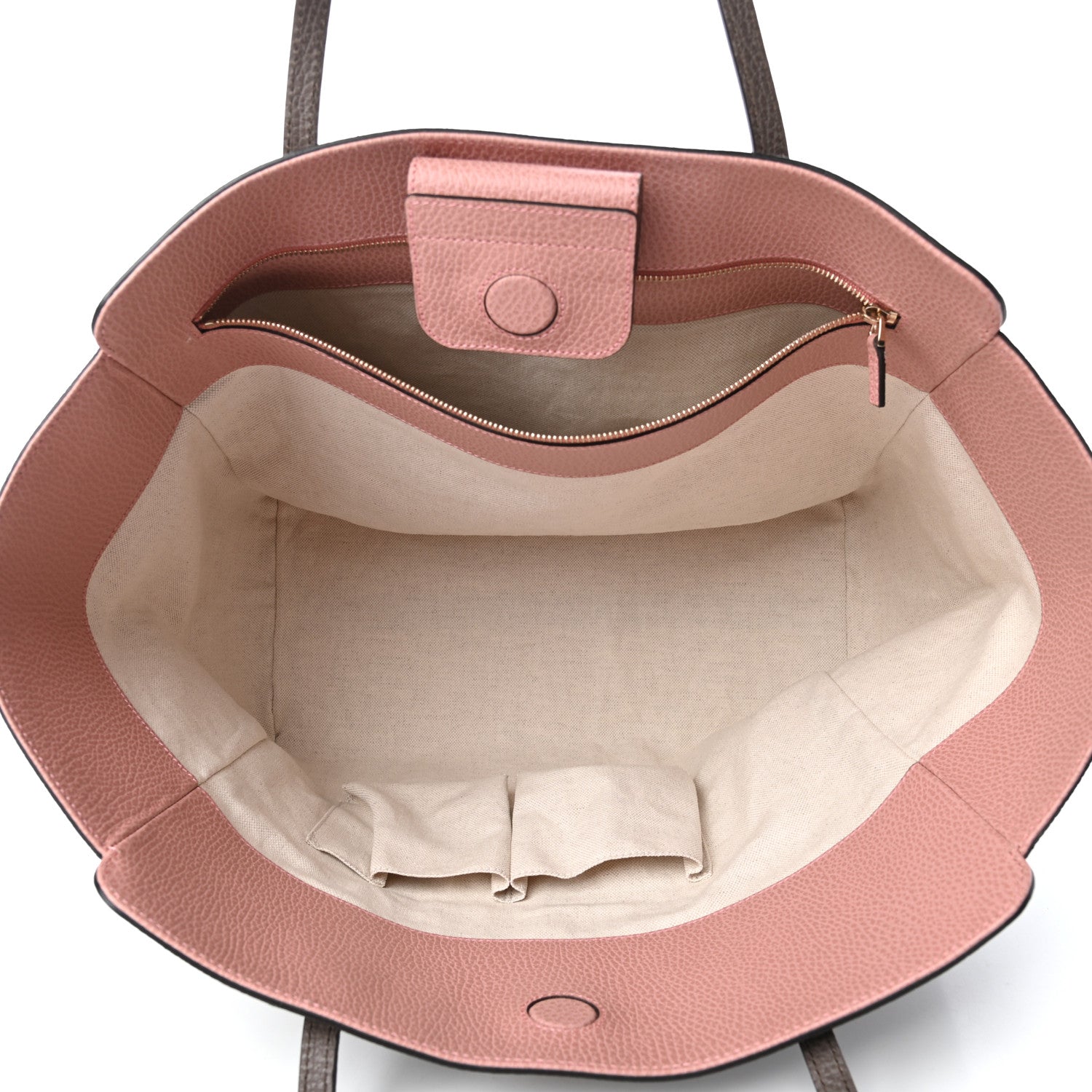 Gucci Dollar Calfskin Medium Swing Tote Grey Field Soft Pink 5 of 8