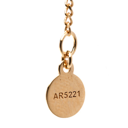 Fendi Metal Karligraphy Necklace Gold 6 of 7