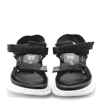 Givenchy Calfskin Canvas Braided Spectre Sandals 42 Black 3 of 11