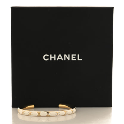 Chanel Enamel CC Bangle S White Gold 5 of 5